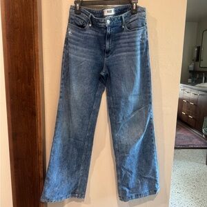 PAIGE Wide Leg Jeans High-Rise